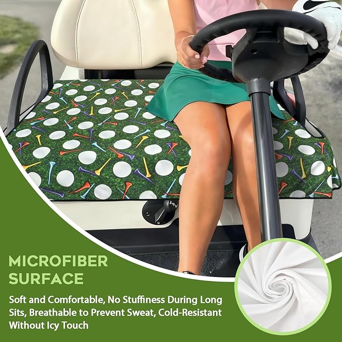 Golf Cart Seat Covers Club Car Golf Cart Accessories for Men Women Golf Carts Seat Towel Blanket 2-Seat Golf Cart Decorations