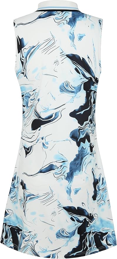Womens Sleeveless Golf Tennis Dresses with Inner Shorts＆Pockets for Workout Exercise
