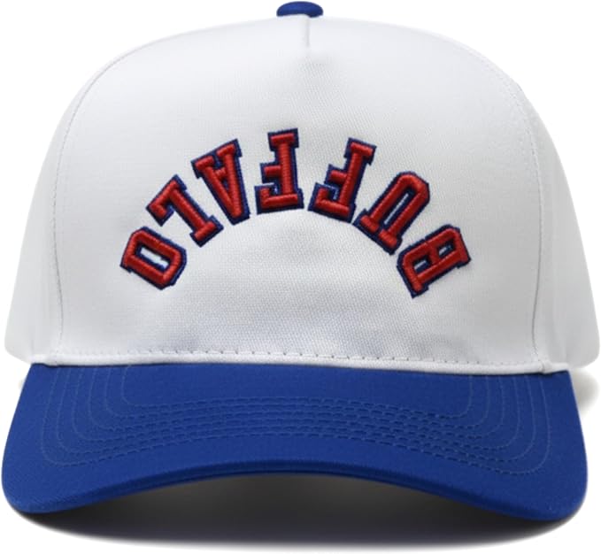 Funky Junque Upside Down City Trucker Hat for Men and Women – Unisex 3D Embroidered Gameday Baseball Cap, Retro Snapback Hats