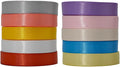 3/8 Double-Faced Satin Ribbon 50 Yards Set, “Morning Meadow”–10 Nature Colored by XYMAO