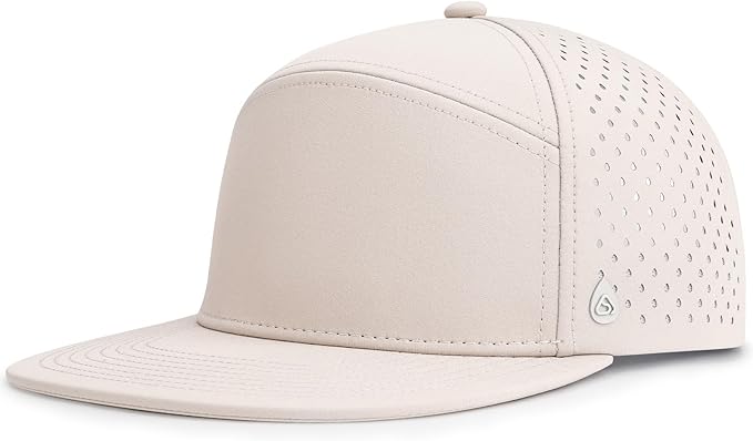 AOPREL Flat Brim Baseball Cap for Men Adjustable Water-Resistant Performance Hat with Breathable Laser Perforated