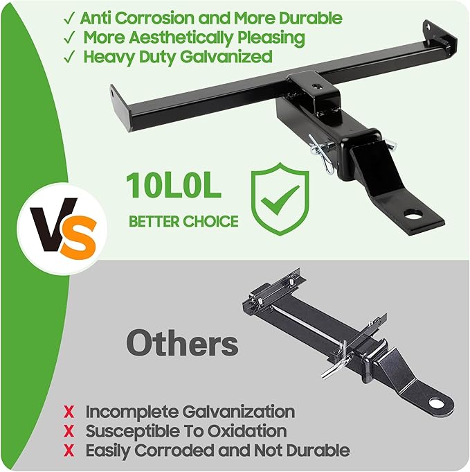 10L0L Golf Cart Bumper Trailer Hitch Suitable for EZGO RXV 2008+ Models,Trailer Hitch Fit for Golf Cart Backseat Footrest