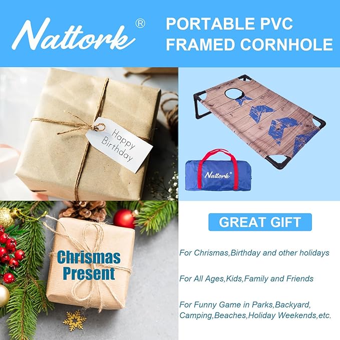 Portable Cornhole Set with 2 Collapsible Cornhole Boards, 8 Cornhole Bean Bags - Image 5