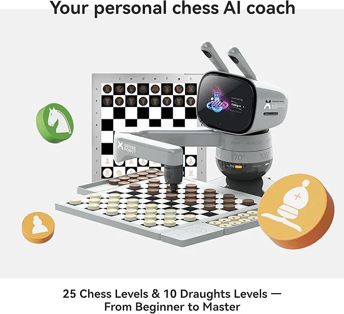SenseRobot Lite — 2-in-1 AI Robotic Chess & Checkers Set | 25 Chess Levels - Image 3