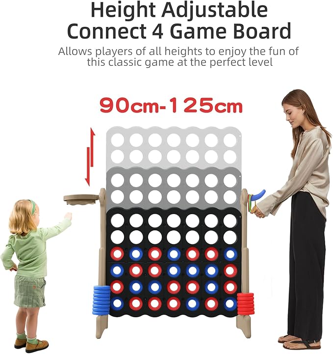 UNICOO® Height Adjustable Jumbo 4-to-Score Game, 4 in A Row Game - Image 3