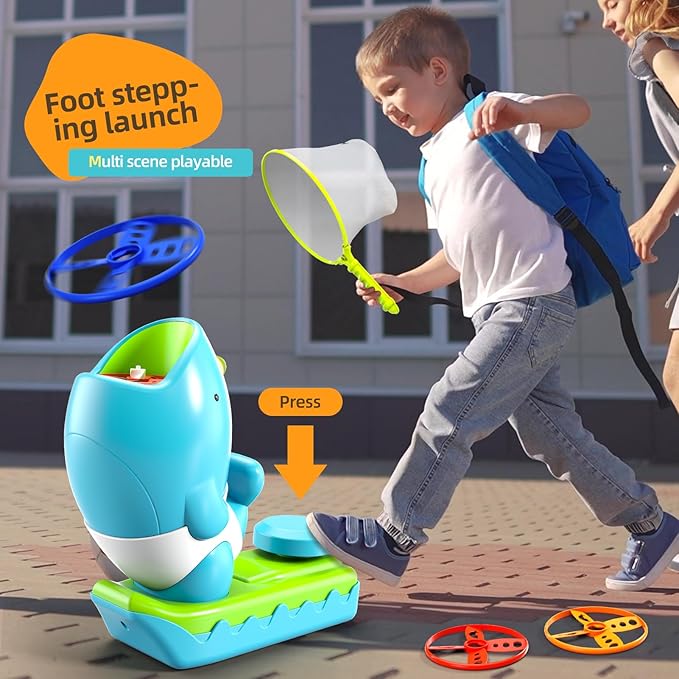 15 PCS Flying Disc Launcher Outdoor Indoor Game Toys Gifts - Image 5