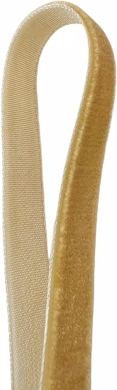 Vintage Khaki Velvet Ribbon, 3/8 Inch X 25Yd - Image 3