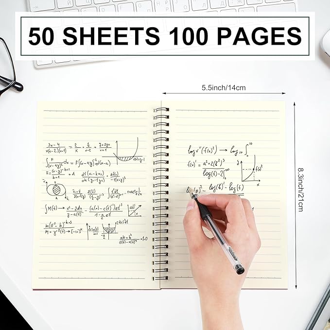 Spiral Notebook Bulk A5 College Ruled Journals Notebooks Lined 8.3 x 5.5 Inch - Image 3
