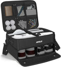 ANILD Golf Trunk Organizer, 2 Layer Golf Storage Case with Separate Ventilated Compartment for 2 Pair Shoes, for Balls, Tees, Clothes, Gloves, Accessories, Golfer Gifts