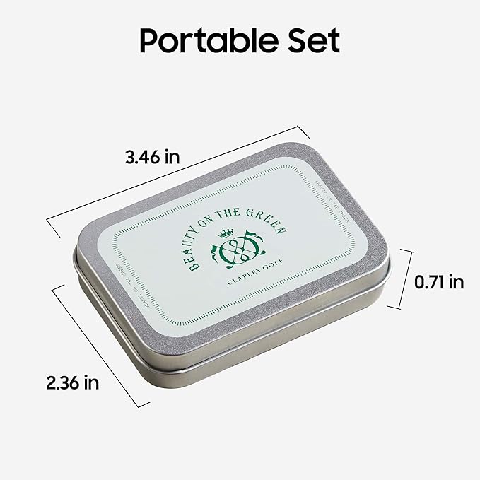 Clapley Ball Markers, Premium Gift Box Set for Golfer, 4pcs Stainless Steel & Oven-Cured Enamel, Eye-catching & Easy to spot, Pair with Magnetic Glove & Clip