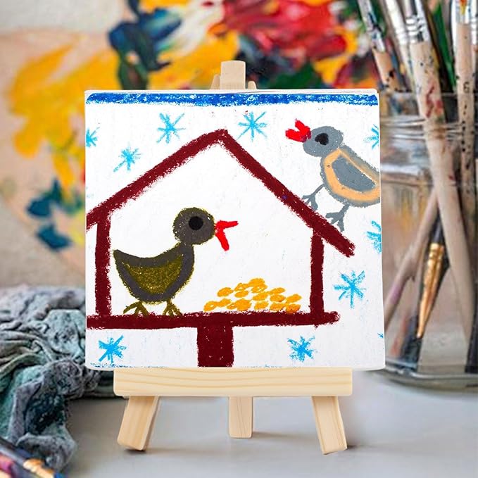 24 Pcs 5 Inch Mini Wood Display Easel, Small Wooden Easel Stand Art Craft - Image 5