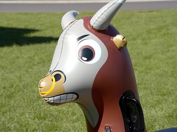 Hearthsong Hop N Go Inflatable Bull Riding Bouncy Hopping Toys - Image 3