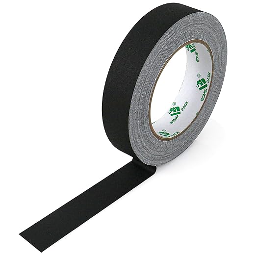 BOMEI PACK Black Gaffer Tape, Matte Non-Reflective, 1inch x 30yds No Residue - Image 2