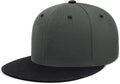 CHOK.LIDS Flat Bill Visor Classic Snapback Hat Blank Adjustable Brim High Top End Trendy Color Style Plain Tone Baseball Cap