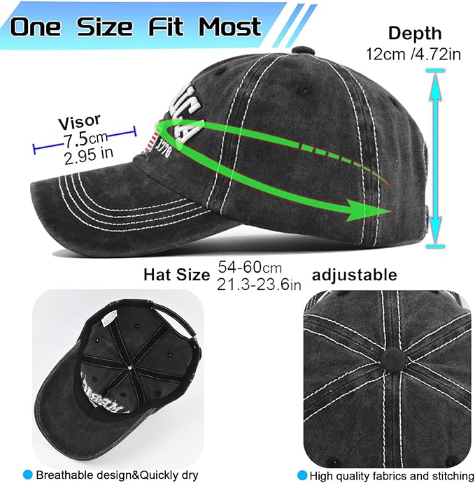 American Flag Baseball Cap Trucker Hat for Men Women Mesh Camo Hat for Men Embroidered Hat