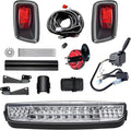 Golf Cart LED Light Kit for EZGO TXT 1996-2013 Gas&Electric Carts Deluxe Light Bar Kit 12V Street Legal LED Headlight Taillights Turn Signals Hazard Light Switch Horn Brake Pad
