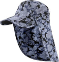 BASSDASH UPF 50+ Foldable Fishing Hat Baseball Cap with Removable Neck Flap Portable for Men Women Golf Hiking