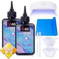 LET'S RESIN UV Resin with Light, Upgraded 200g Crystal Clear&Low Odor, UV Light by LETSRESIN