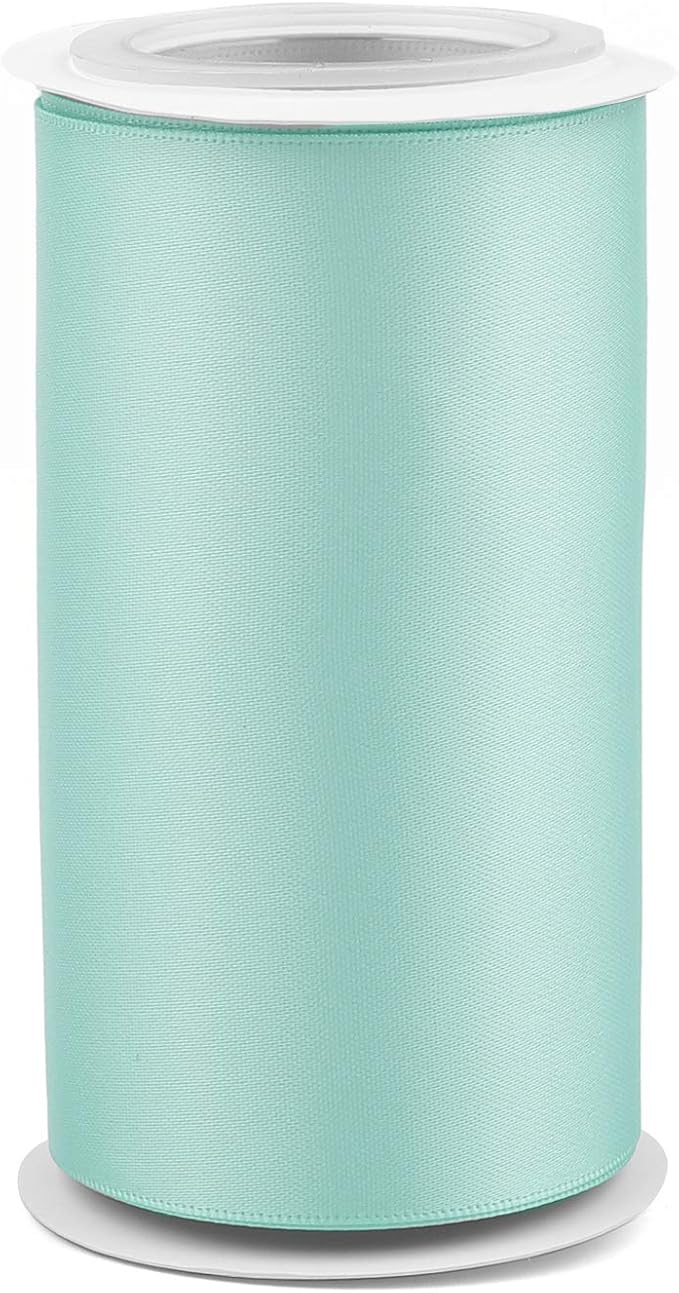 Humphrey's Craft 4 Inch Blue Double Faced Satin Ribbon - Image 3