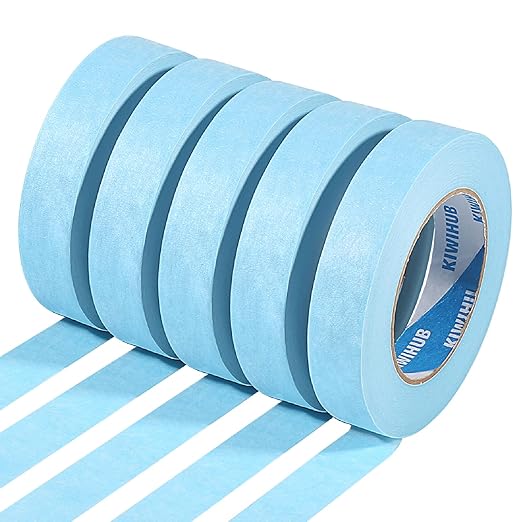 Light Blue Painters Tape, 1 inch x 60 Yards x 5 Rolls by KIWIHUB