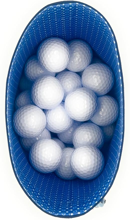 Golf Ball Practice Bag with Drawstring - 4 Dozen Ball Capacity Pouch for Chipping, Putting, & Driving Range | Durable Fairway & Range Accessories Organizer