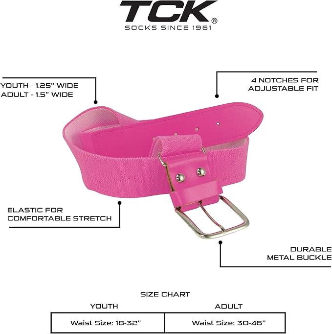 TCK Softball Baseball Belt Youth and Adult Sizes