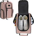 Goloni Golf Shoe Bag for Men Women, Ventilated Golf Shoe Bag with Side Pockets, Lightweight Portable Golf Shoe Carrier for Golf Shoes, Tees, Balls & Accessories,Light Pink