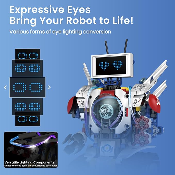 5-in-1 STEM Robot Building Kit for Kids Ages 8-16, Remote & App Controlled - Image 4