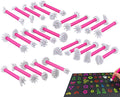 GEOCCI Flower Petal Tools for Dot Painting，50 Petal Shapes Dotting Tool，Mandala by GEOCCI
