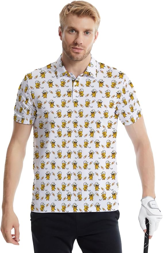 Mens Golf Shirts Golf Polo Shirts for Men Short Sleeve Polo Shirts Golf Gifts