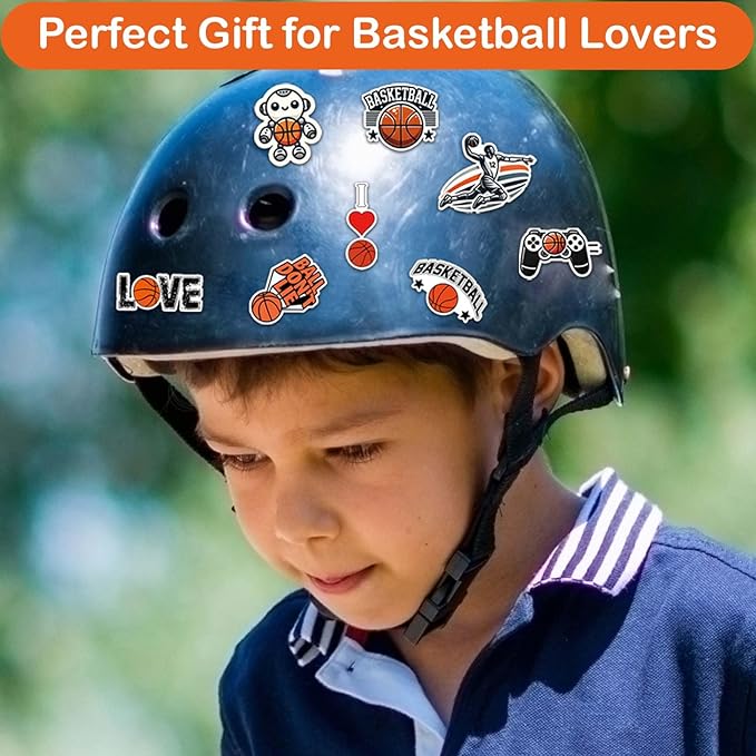 Basketball Party Favors, 12 Pack Basketball Water Bottles with 300 PCS Stickers, 20 oz Sports Squeeze Bottle, BPA-Free Reusable Water Bottles Bulk for Boys, Gifts For Team