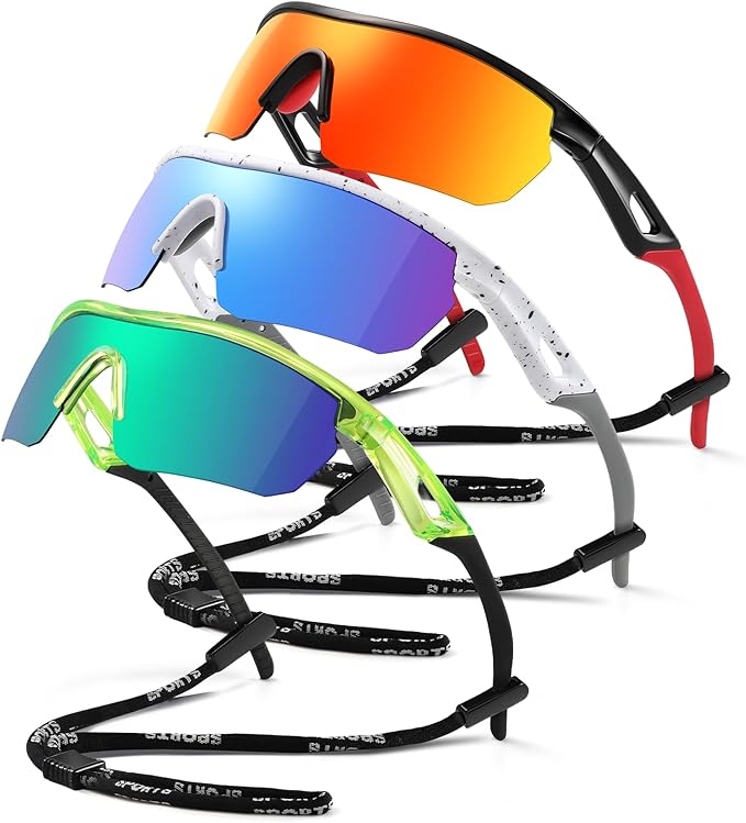 Kids Sunglasses Youth Baseball Sunglasses for Boys Girls 3-12 Polarized Softball Sports Goggles UV Protection