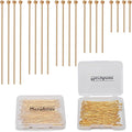 150pcs 18K Gold Filled Ball Pins Non Tarnish Craft Earring Bracelet Jewelry by MICROAMOY