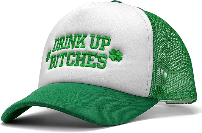 St Patricks Day hat Green Baseball Cap Shamrock Embroidered for man Women Funny