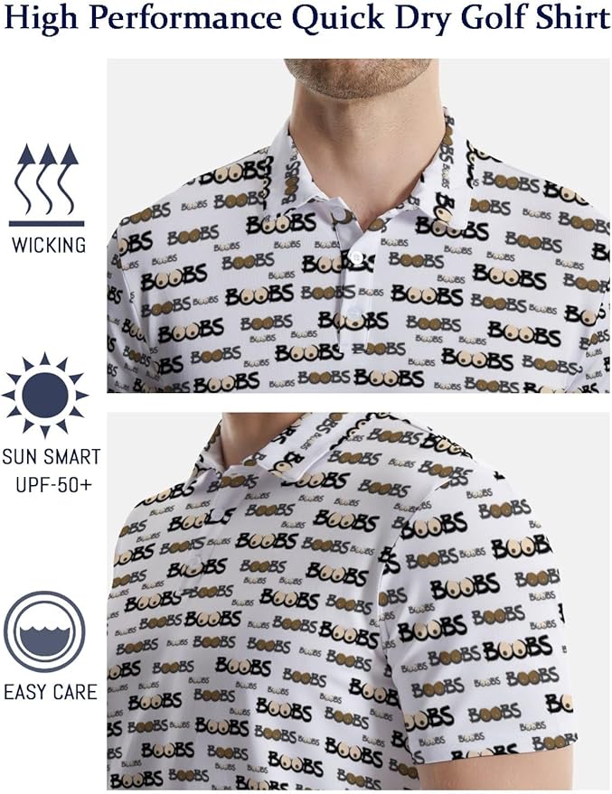 Mens Golf Shirts Golf Polo Shirts for Men Short Sleeve Polo Shirts Golf Gifts