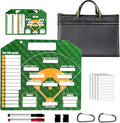 Magnetic Baseball Coach Tactical Board - Dry Erase Lineup & Strategy Planning Board for Baseball Training, Games Dugout Tactics, Baseball Coaching Accessories with Storage Bag