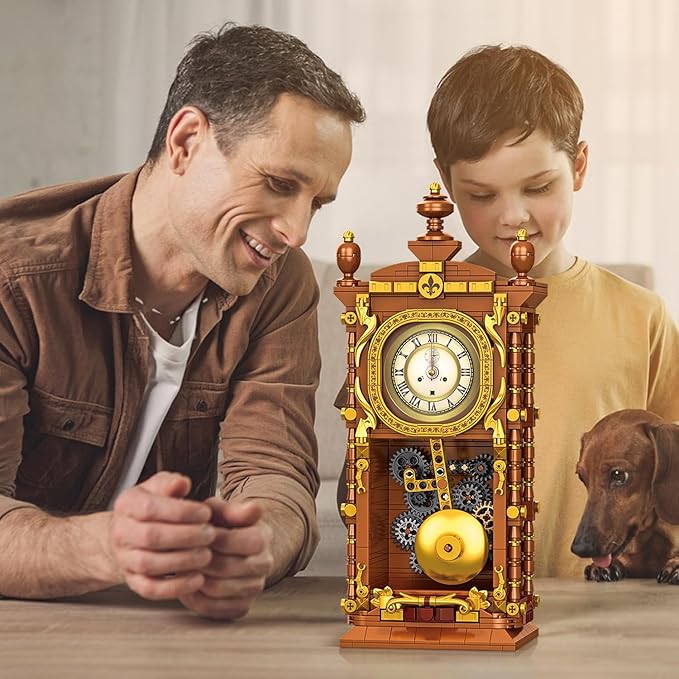 Vintage Swing Clock Building Blocks Set – 751 PCS Real Working Mechanical Clock - Image 2
