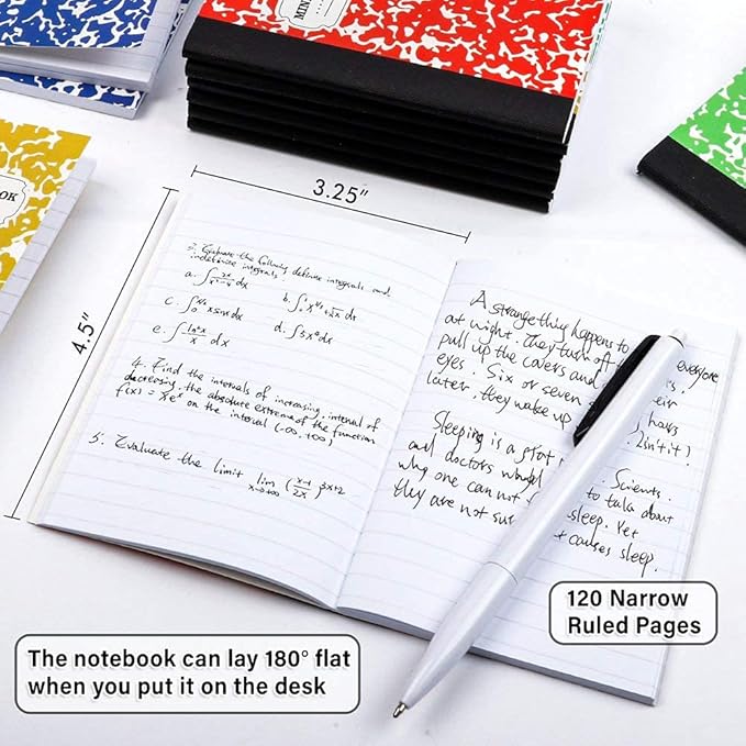 Composition Notebook, Mini Sized 30 Pack 5 Colors Narrow Ruled Mini Composition - Image 2
