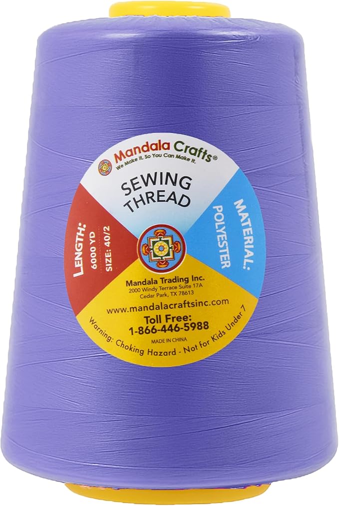 Mandala Crafts 4 Pack of Serger Threads Cones Spools - Image 4