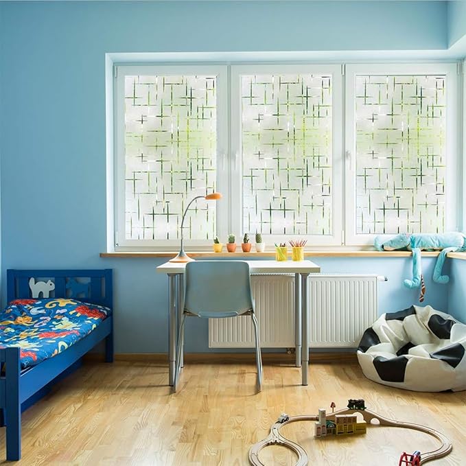 Finnez Frosted Window Film Non-Adhesive, Frosting Privacy Film - Image 3