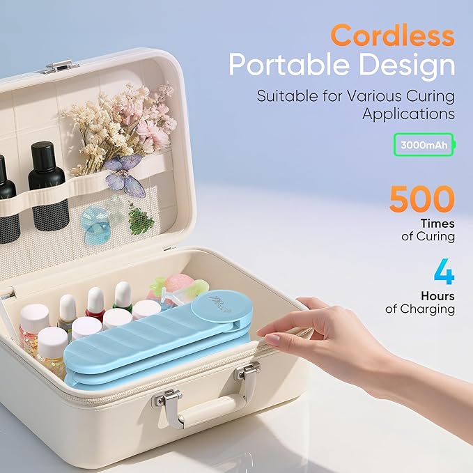 PPESULK Cordless UV Light for Resin Curing, Rechargeable Fast UV Light - Image 5