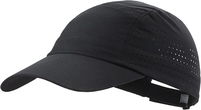 Connectyle Men's Breathable Run Hat Quick Dry Reflective Sport Cap Adjustable Lightweight Baseball Hat Unstructured Design