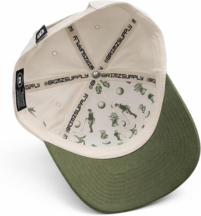 BRIMZ Cotton Golf Hat with Magnetic Brim & Tee Holder - Snapback Golf Cap for Men & Women - Magnetic Brim for Ball Marker