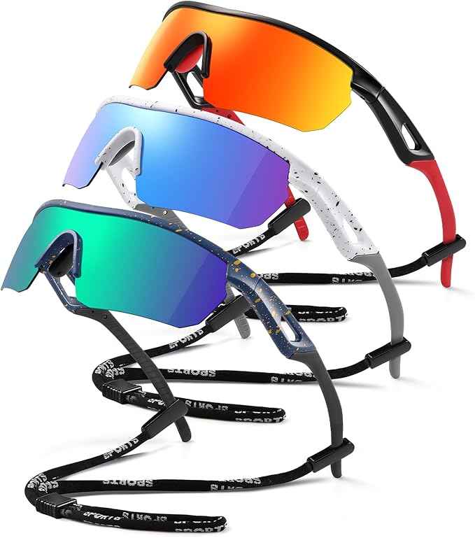 Kids Sunglasses Youth Baseball Sunglasses for Boys Girls 3-12 Polarized Softball Sports Goggles UV Protection