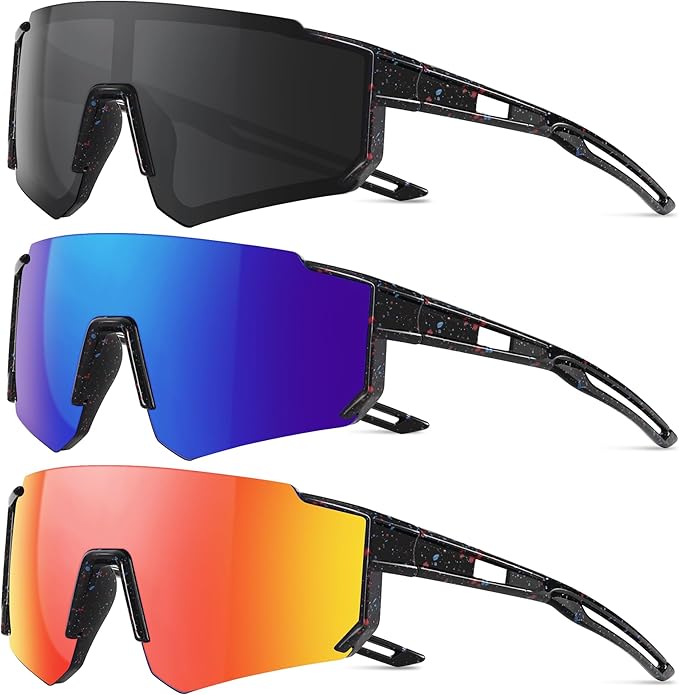Kids Sunglasses Polarized - UV400 Protection Boys Youth Cycling Goggles Baseball Sunglasses with Glasses Strap