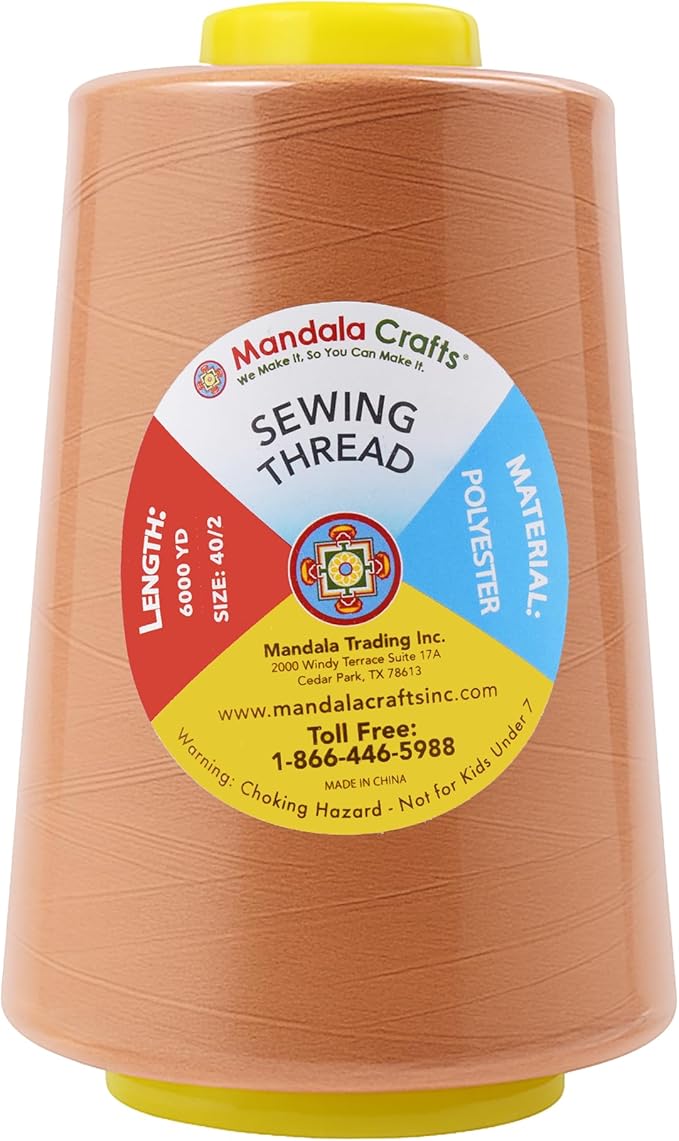 Mandala Crafts 4 Pack of Serger Threads Cones Spools - Image 4