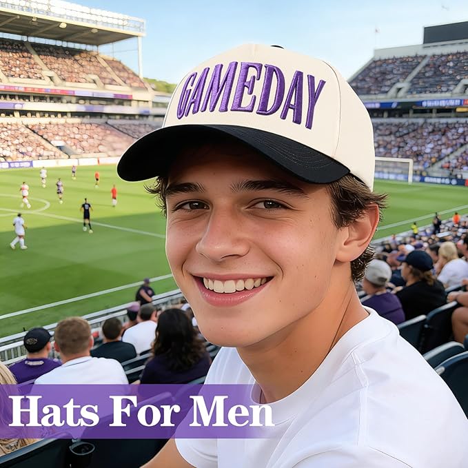 Game Day Hat for Women Men, World Cup Hat Football Softball Basketball Caps