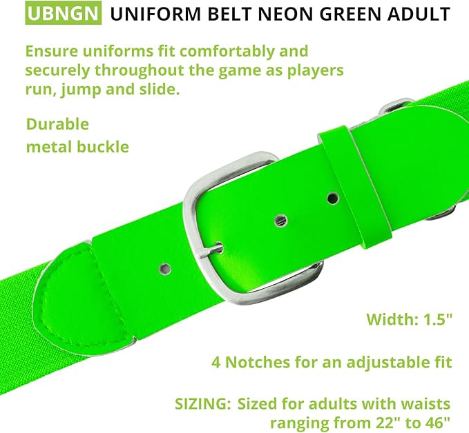 Champion Sports Baseball & Softball Belt – Stretch Fit Uniform Belt for Youth & Adult Players, Multiple Colors
