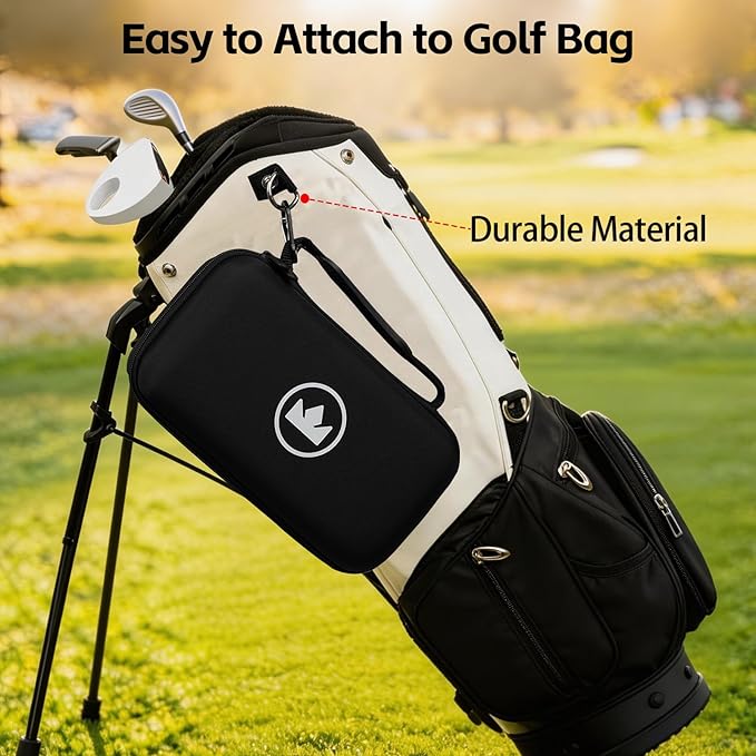 Craftsman Golf Glove Holder Case with Glove Shaper Portable Golf Accessories Organizer for Tees,Balls,Divot Tools,Ball Marker Golf Bag Accessories Golf Gift for Men/Women