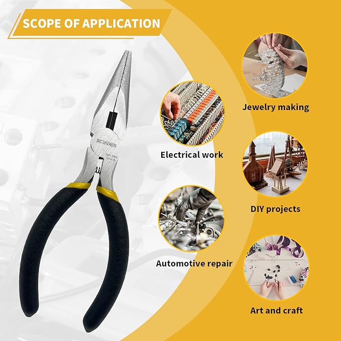 BOOSDEN 5" Small Needle Nose Pliers, Mini Needle Nose Pliers, Micro Needle Nose - Image 4